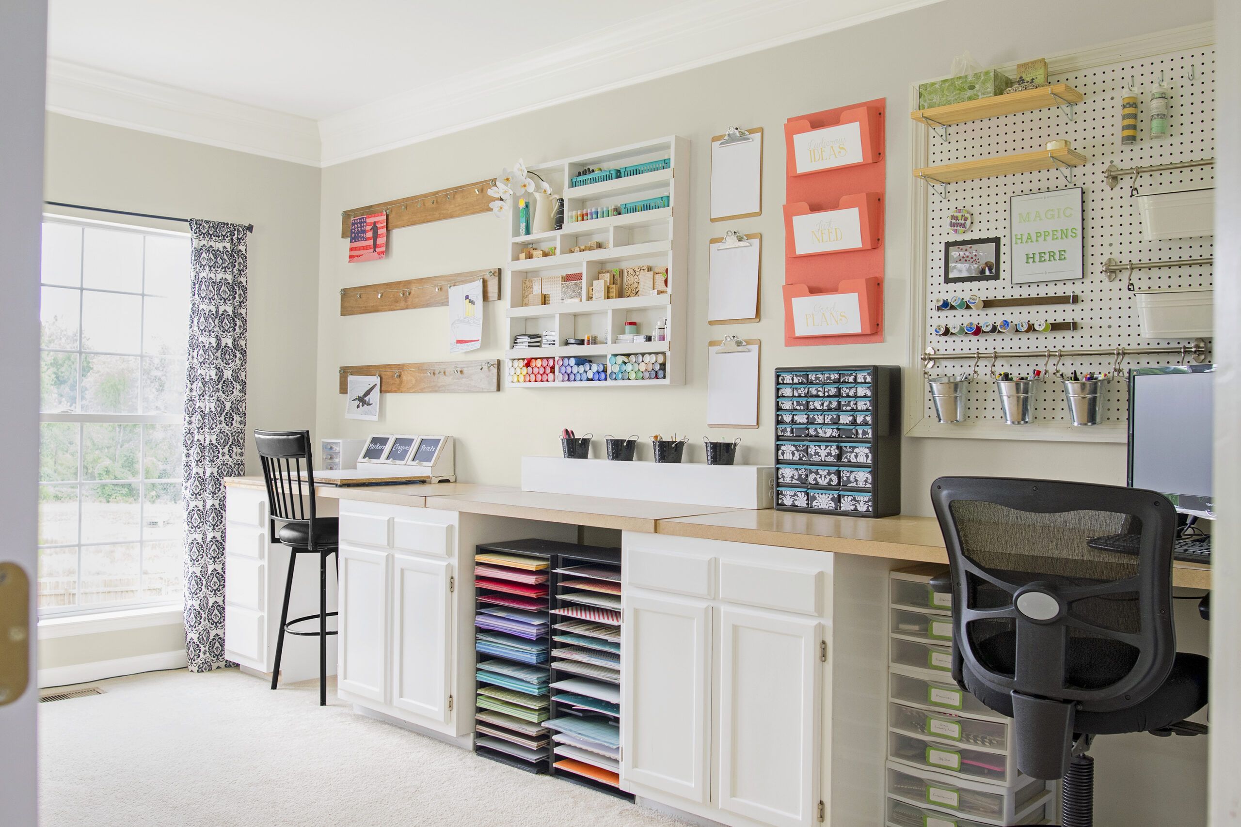 Craft and Sewing Room Storage and Organization