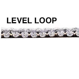 Cross-section view of level loop style carpet.