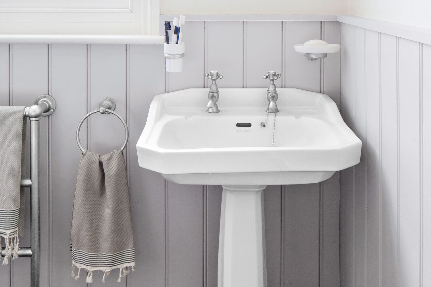 a chipped sink in need of repair