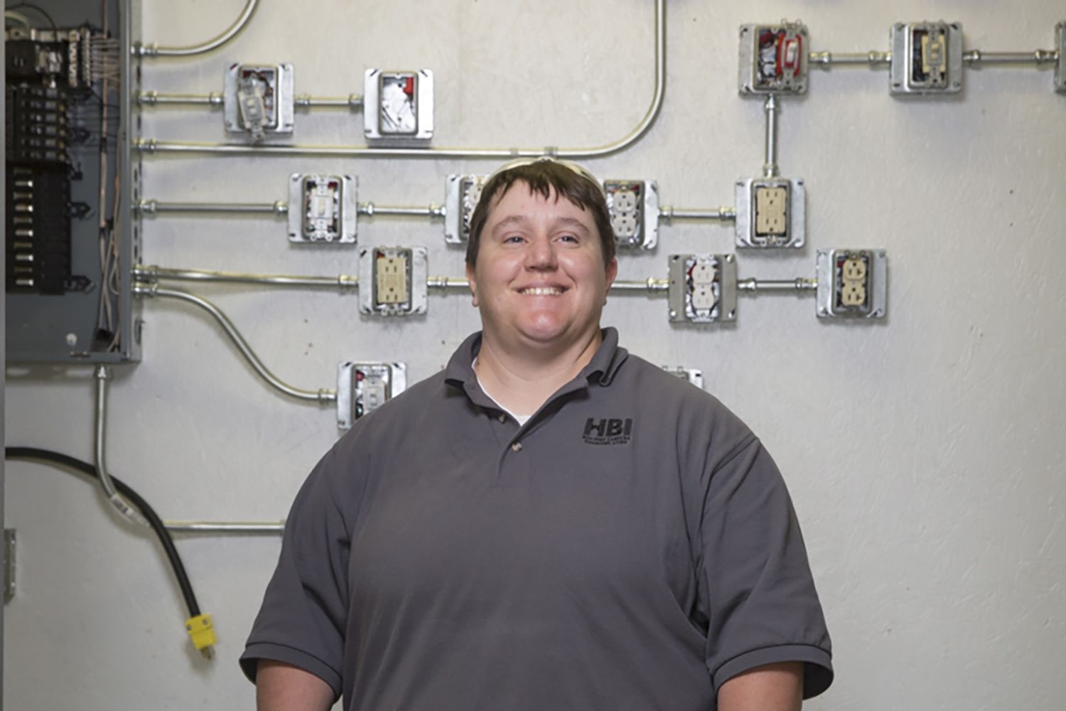 Electrician Christin Ladue.