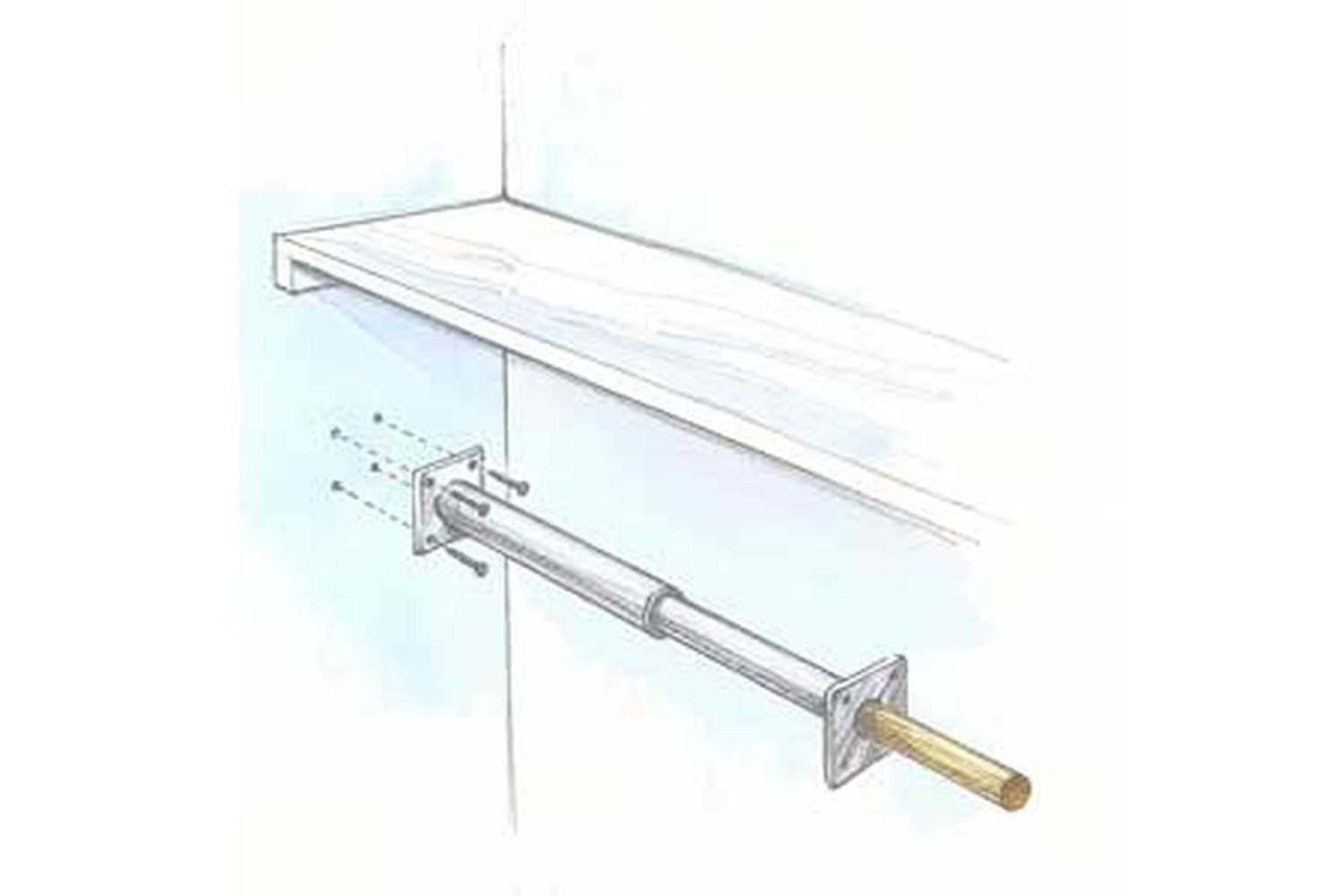 an illustration of what a closet rod looks like