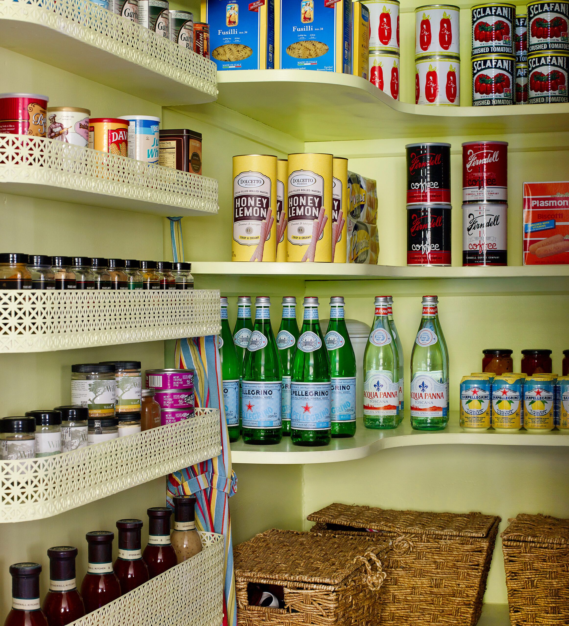 image of rounded corners in a pantry