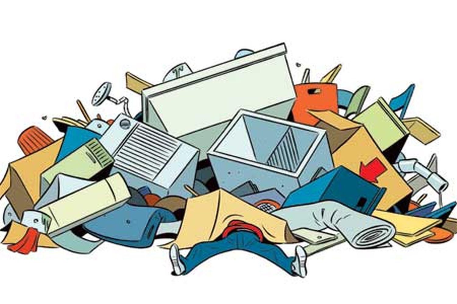 An illustration of a pile of debris to be disposed of.