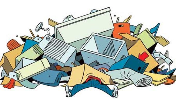 An illustration of a pile of debris to be disposed of.