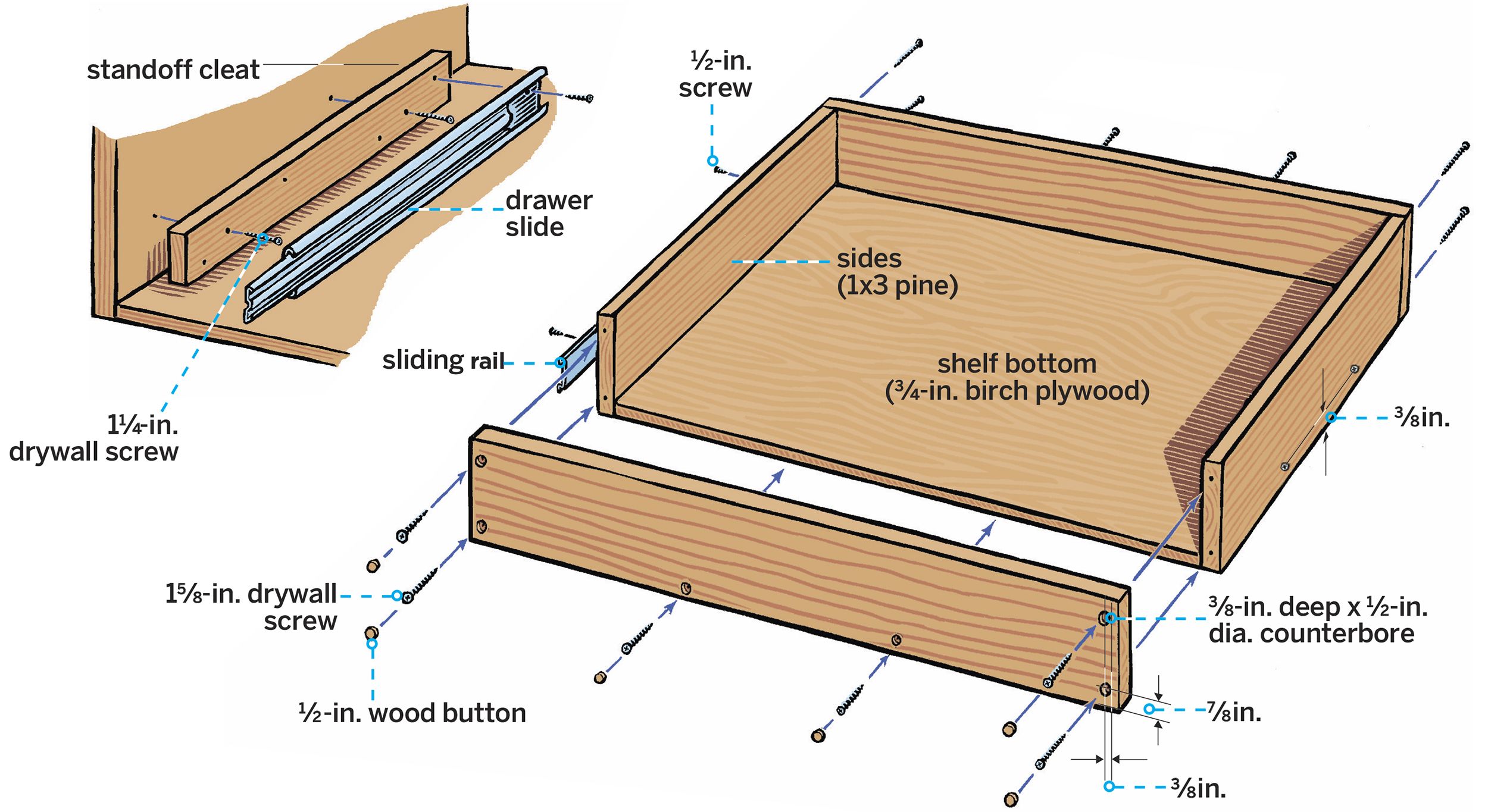 How to Build & Install Pull Out Shelves - DIY Guide 