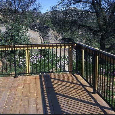 fire-retardant pressure treated wood used to make a deck