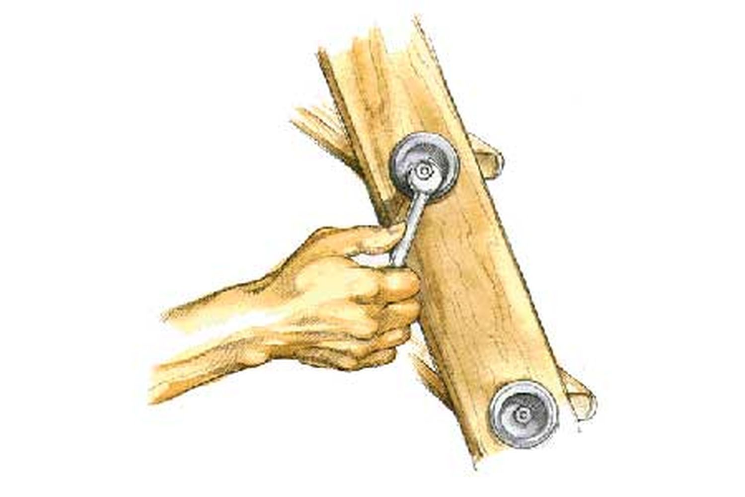 an illustration of fixing an unstable ladder