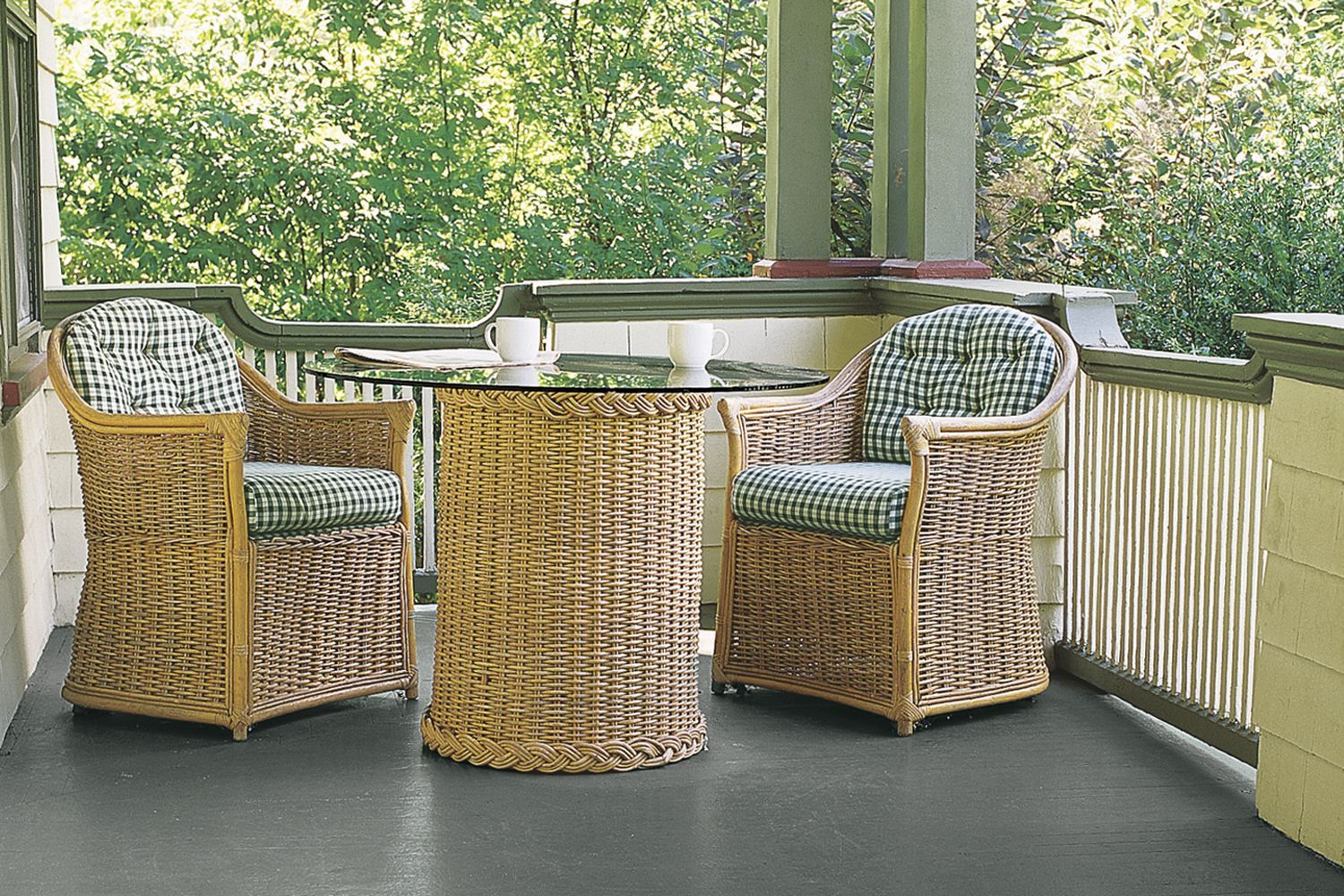 a newly renovated front porch