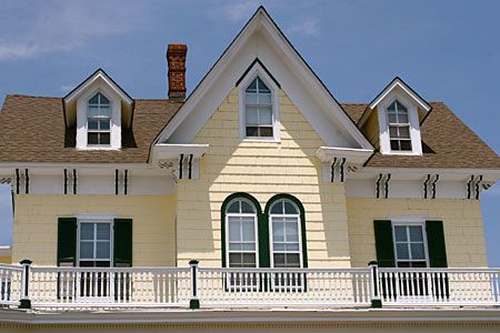 The gables and the second story windows are what make this house