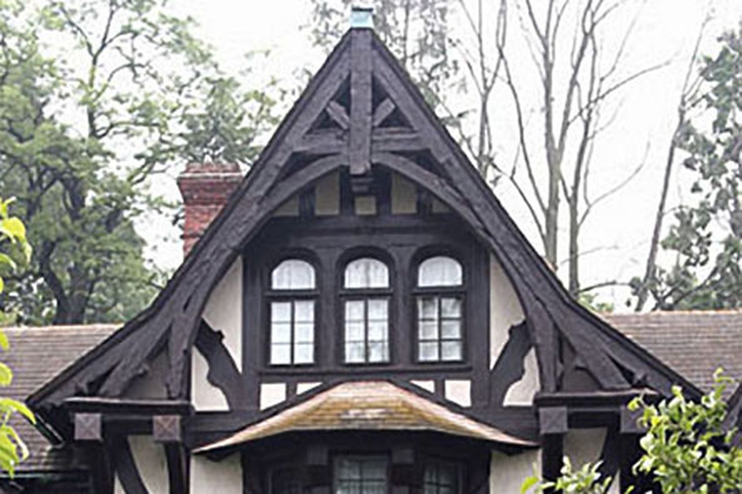 A home with gables on it's front.