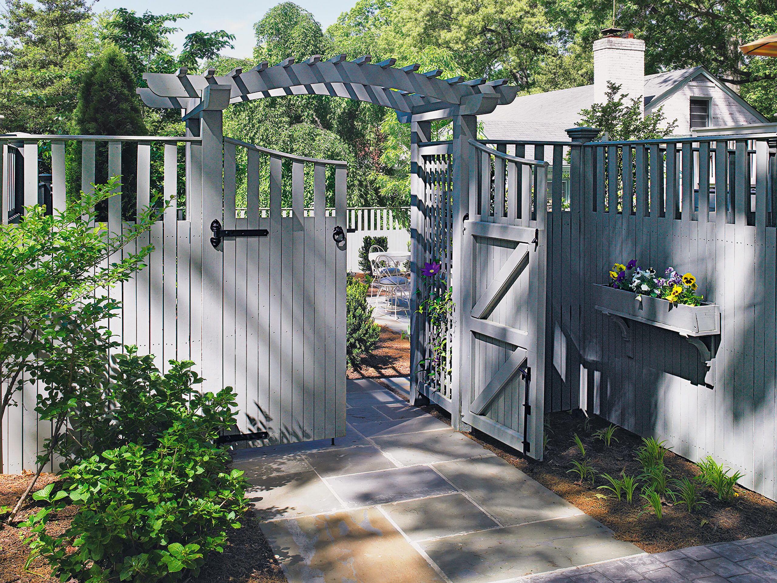 Fences and walls used for privacy.