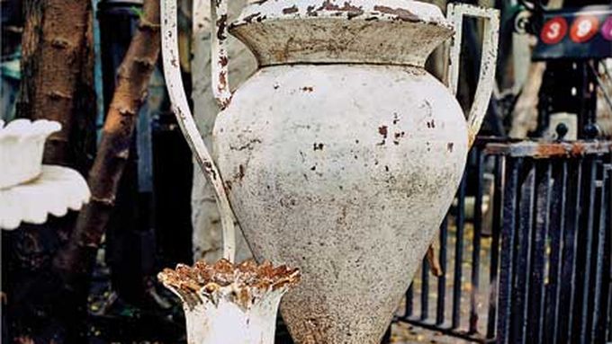 A victorian style garden urn.