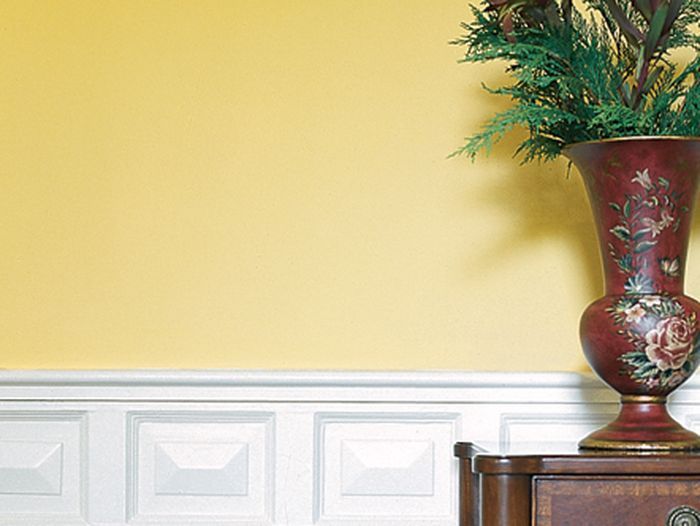 a white semigloss paint on a wall