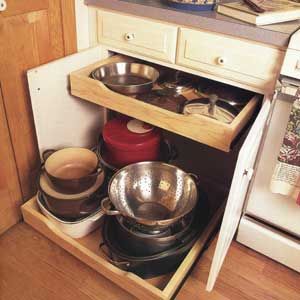 Pullout Cabinet Storage Drawer 25-1/16 Wide