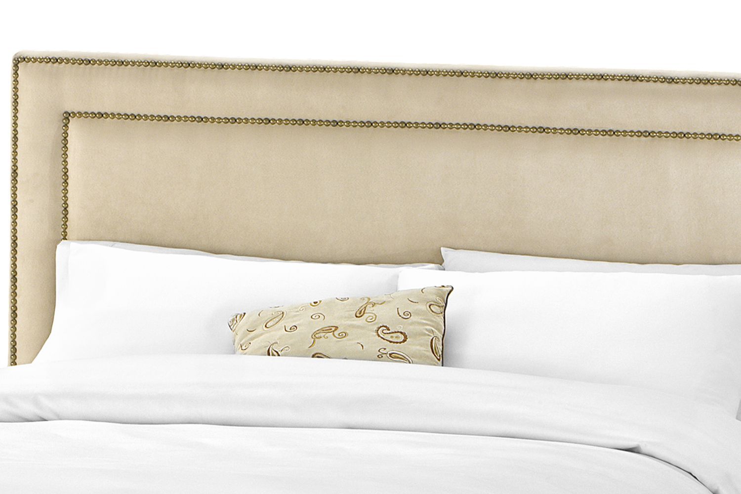 a finished upholstered headboard