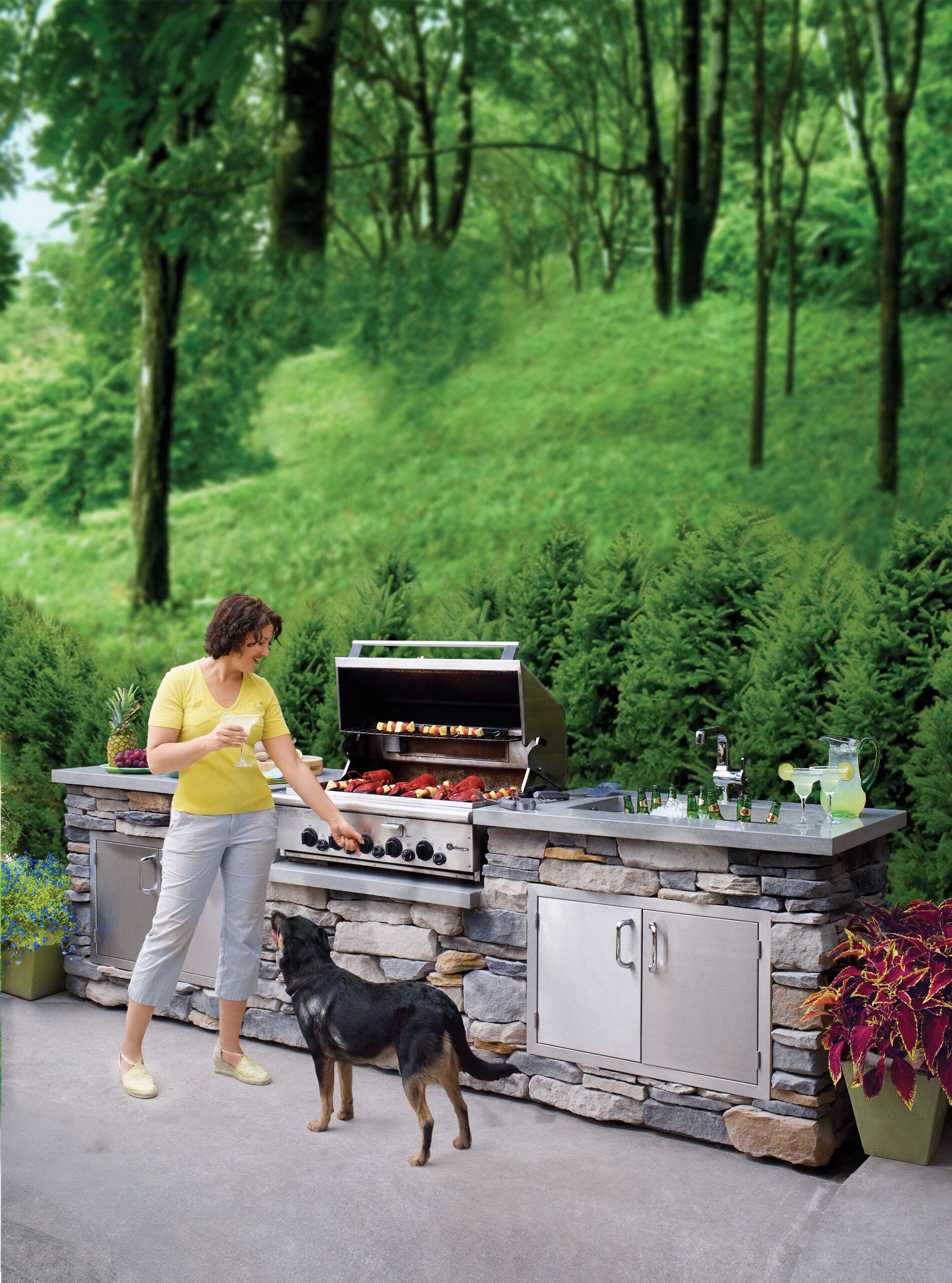 Outdoor bbq outlet pits