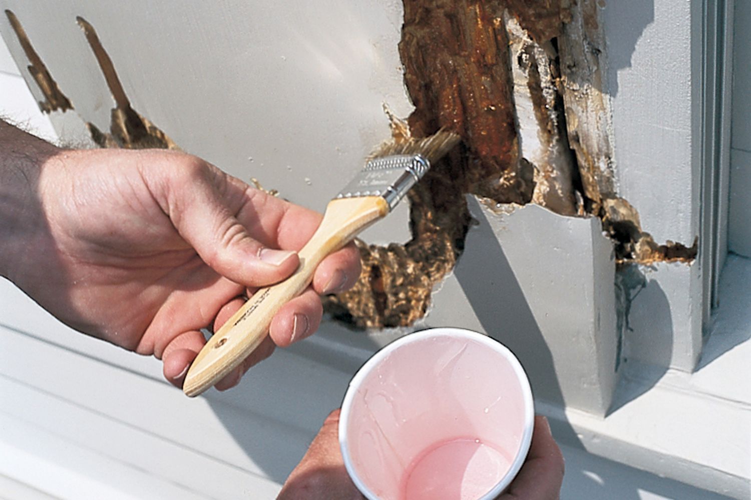 Applying epoxy