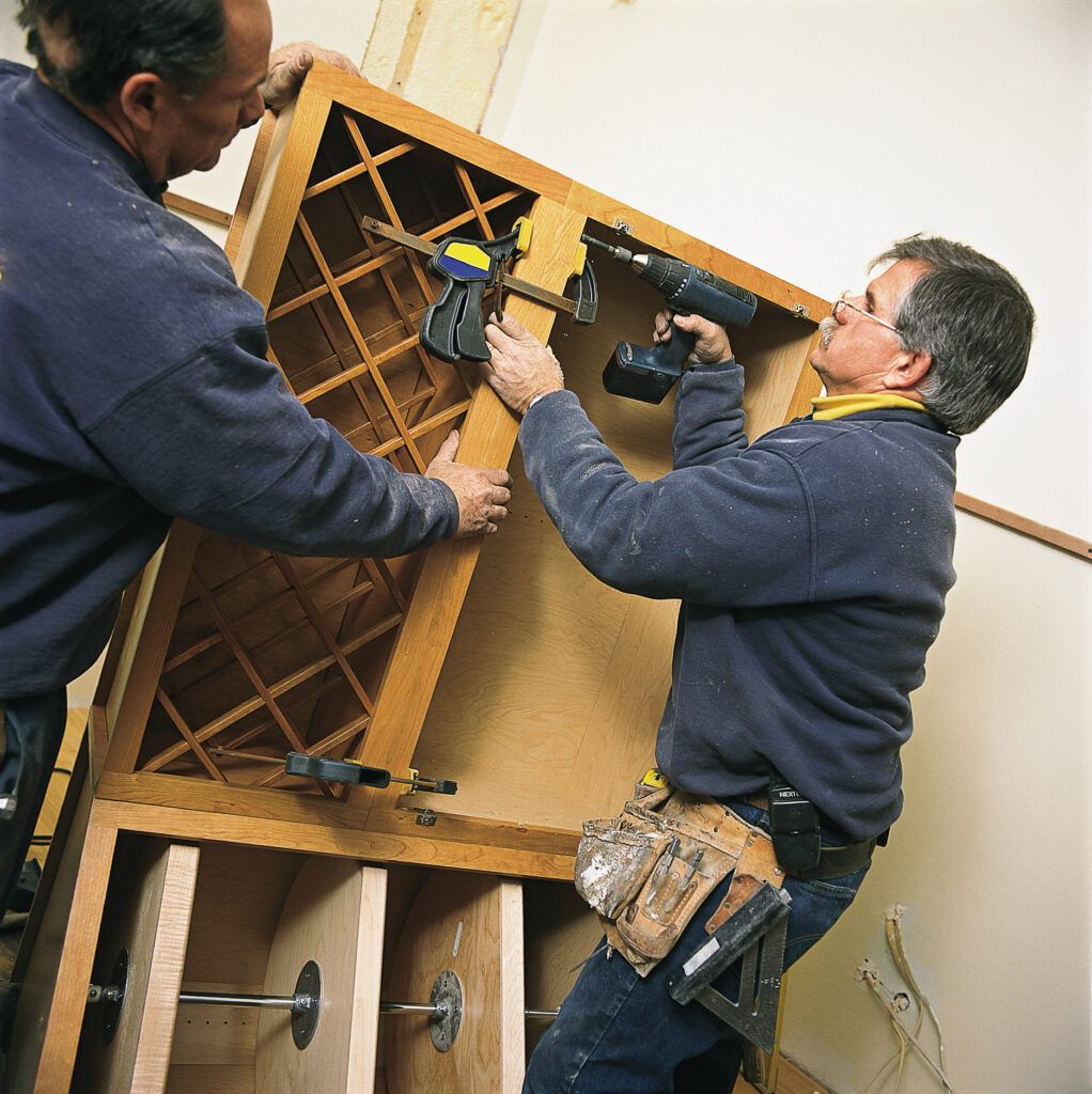 How To Hang Kitchen Cabinets This Old House   Howto Ktchncabnts 06 1022x1024 .optimal 