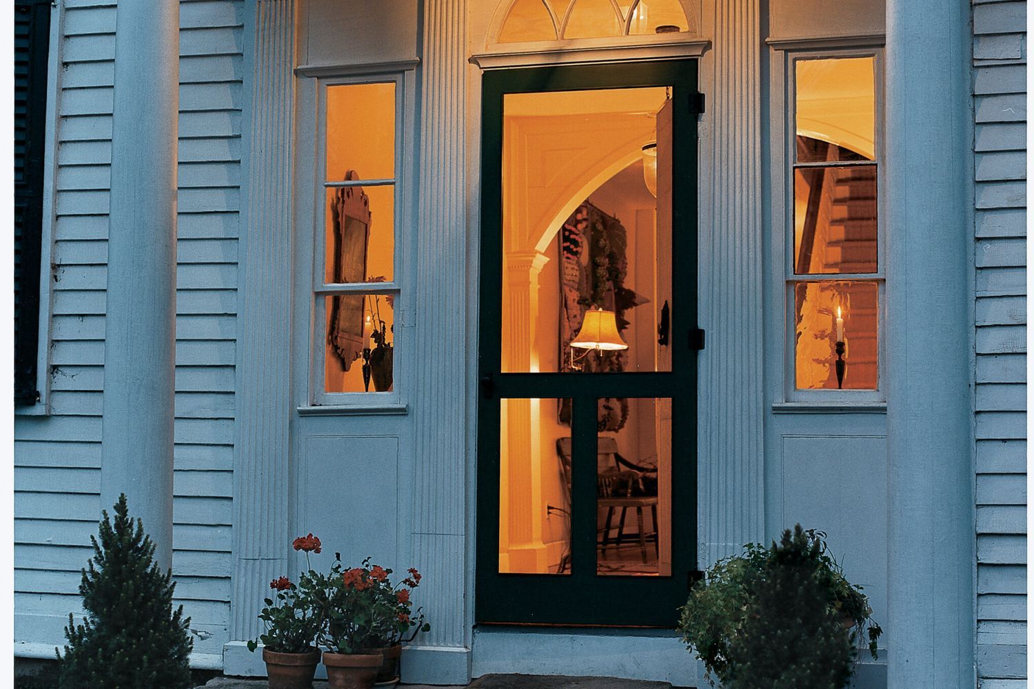 Front door with a screen