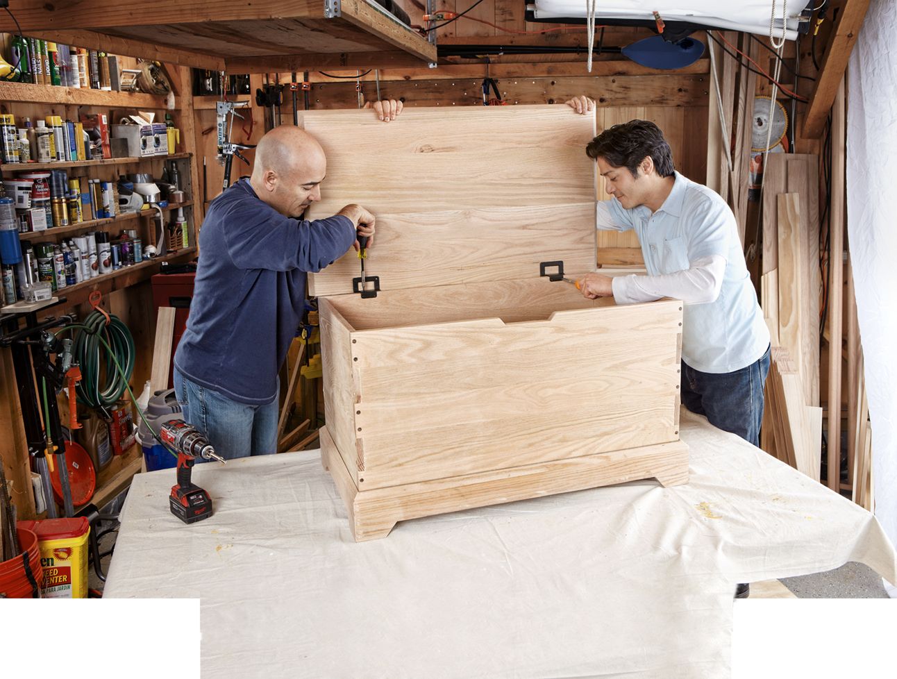 💡How to make wooden storage chest🤯 
