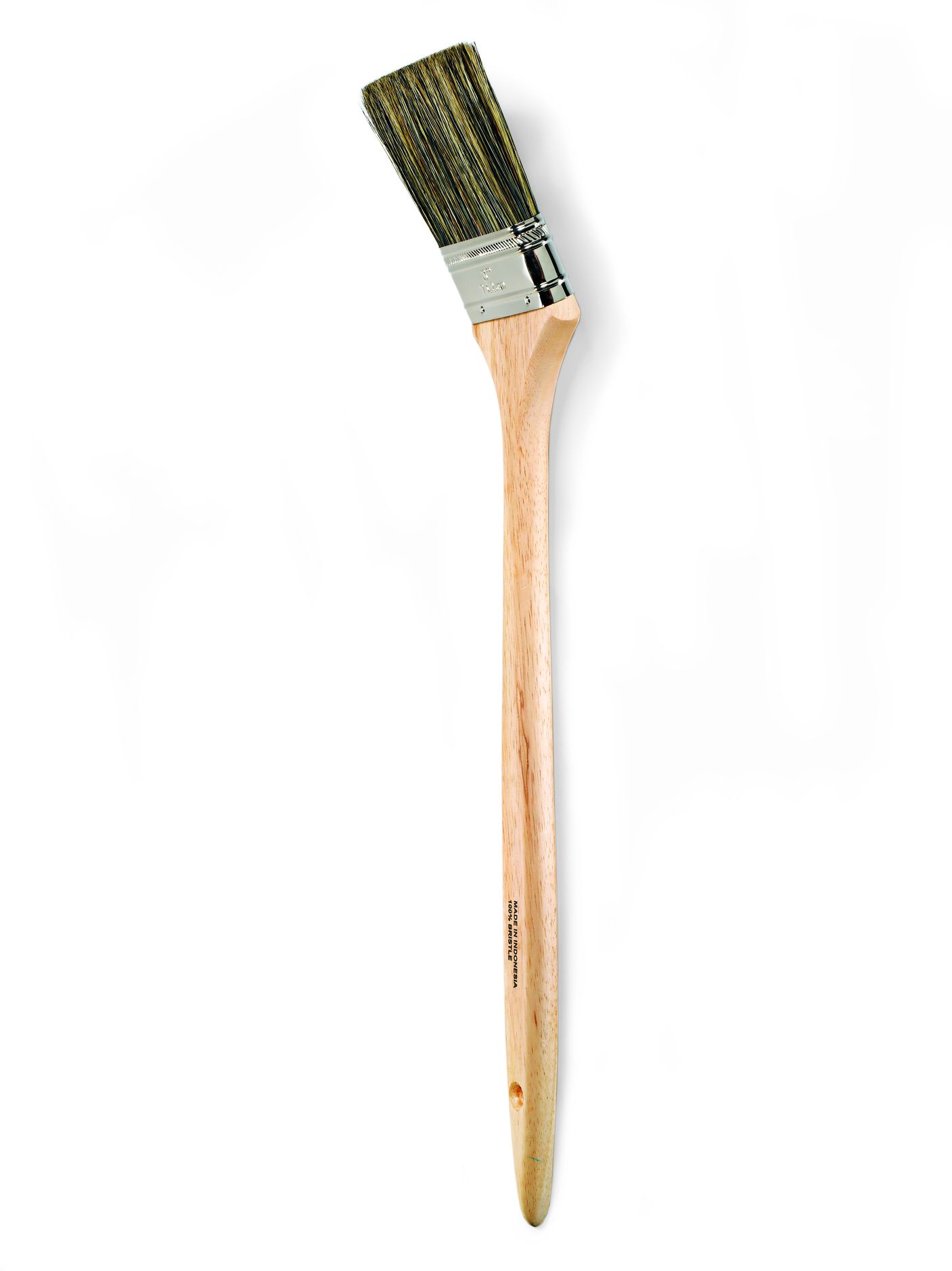 Set of 2 2 Inch European Professional Flat Paint Brushes - Natural Bristle  Woode