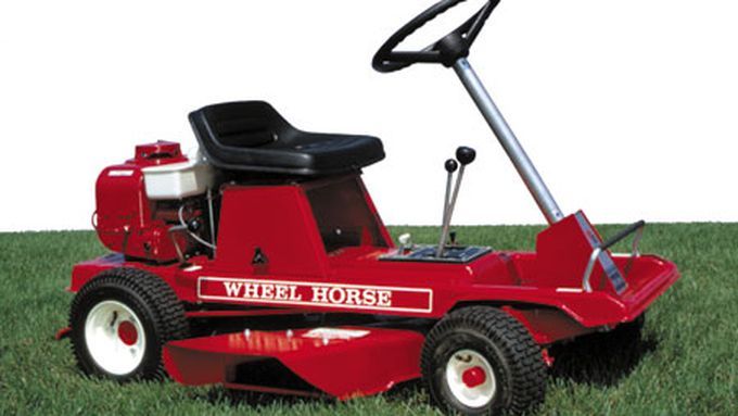 Rear engine Wheel Horse lawn tractor from the 1970s that paved the way for future lawn tractors.