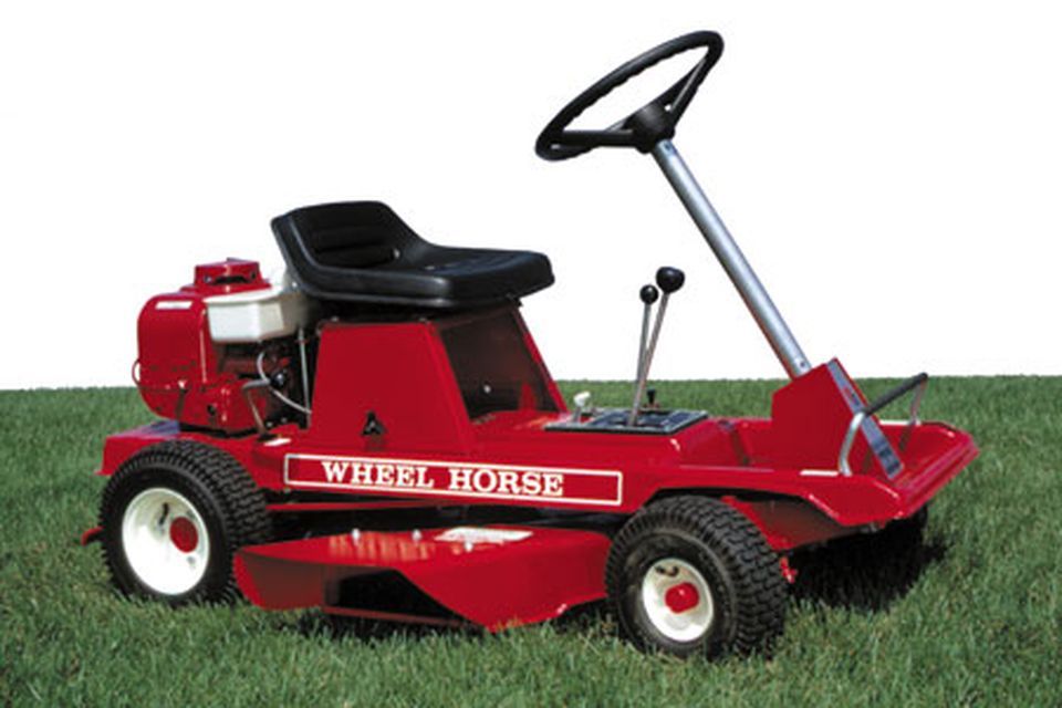 Rear engine Wheel Horse lawn tractor from the 1970s that paved the way for future lawn tractors.