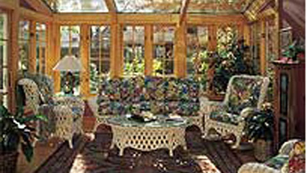 An instant addition sun room for a home.