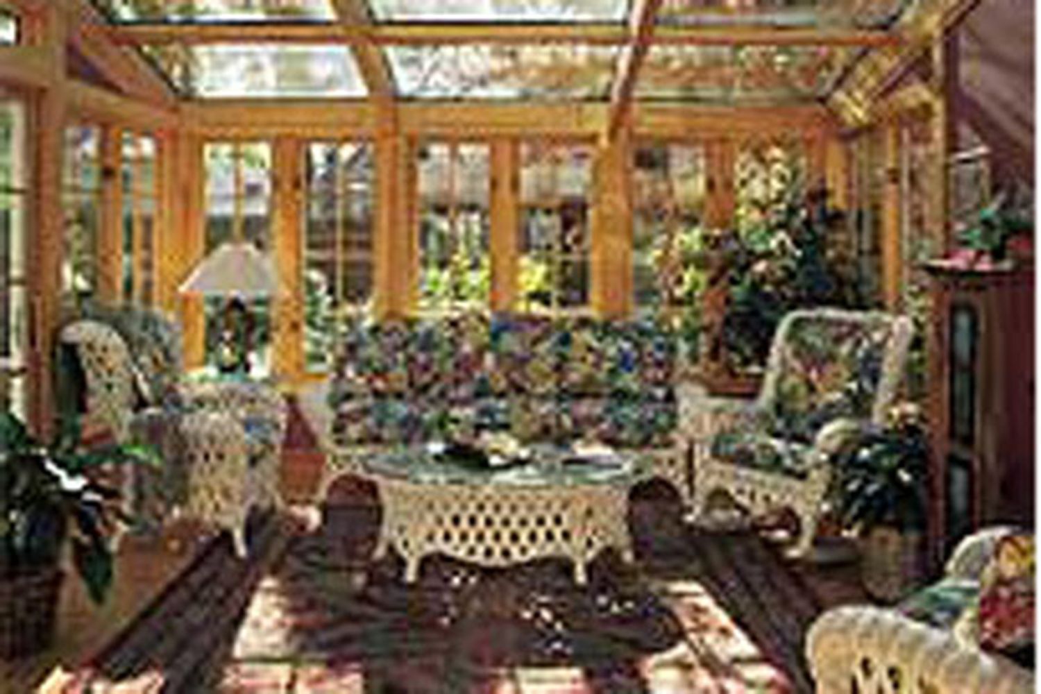 An instant addition sun room for a home.