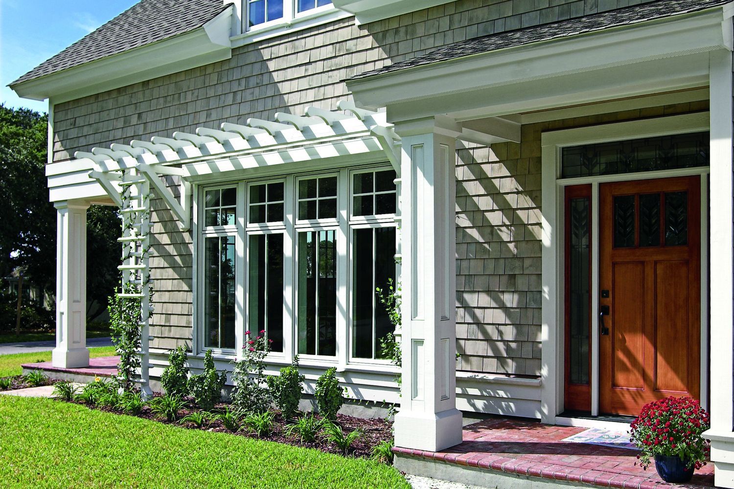 A home with windows on a hot summer day.