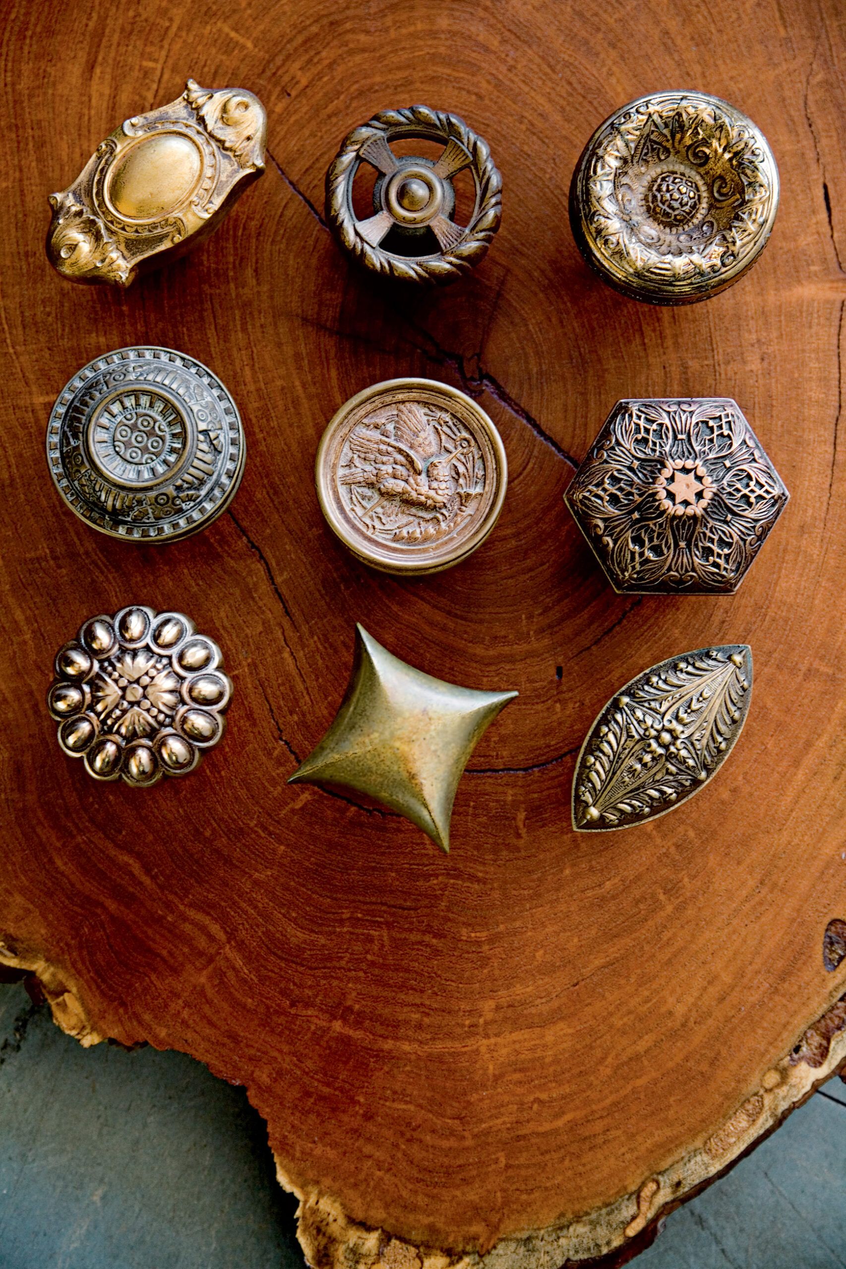 Brass & Glass Buttons – Antiques On Queen