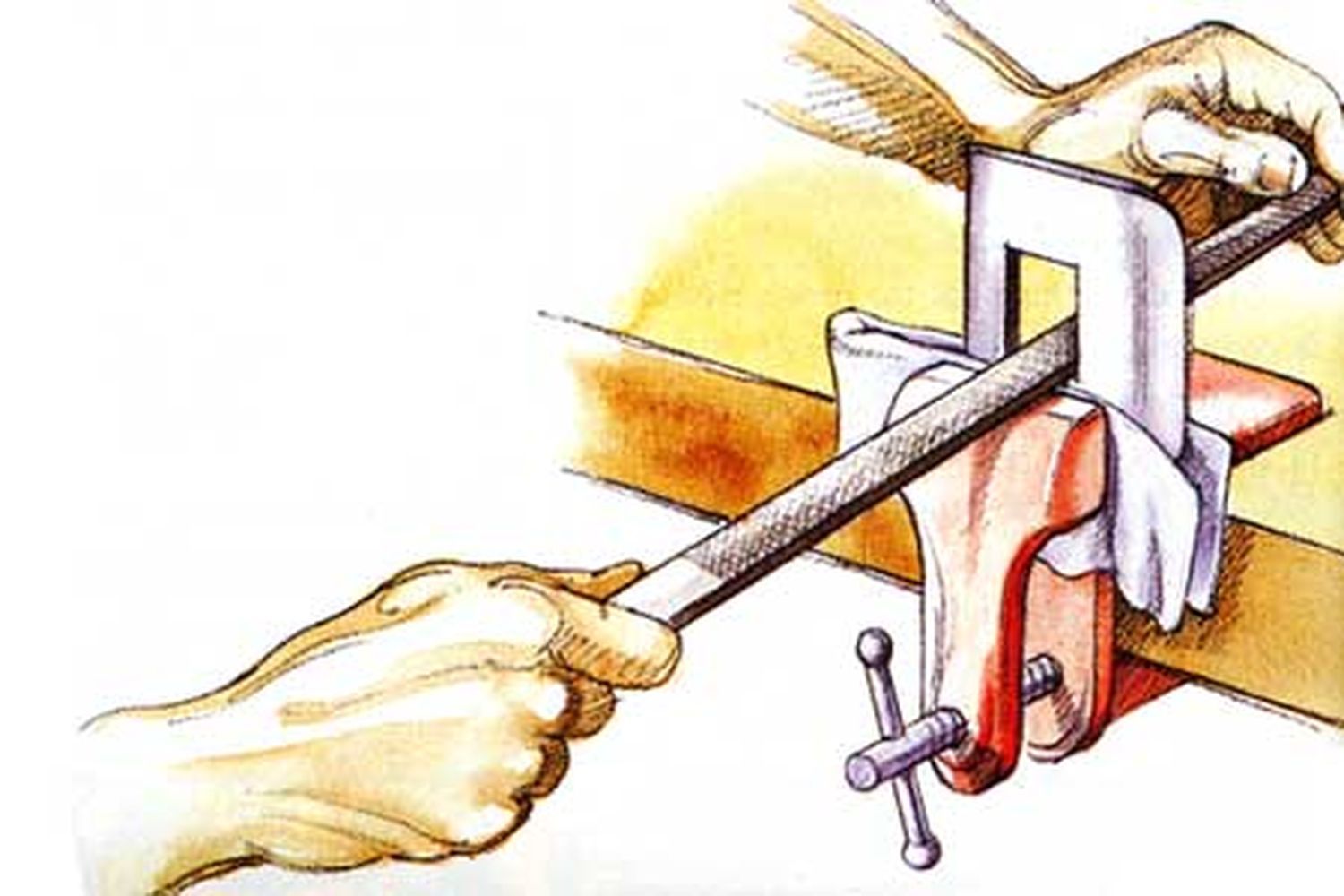 An illustration showing how door latch repair is done.