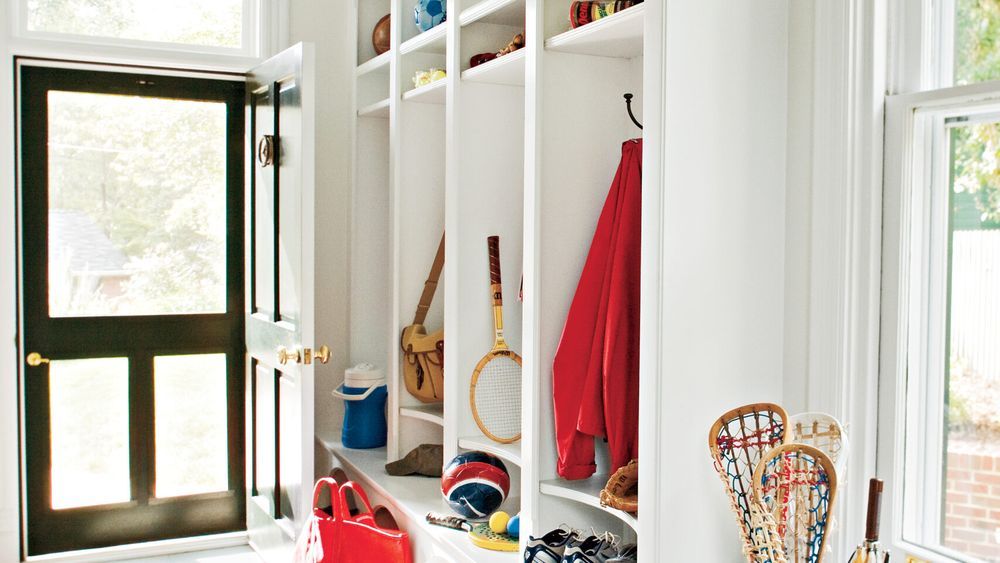 Mudroom at main entrance