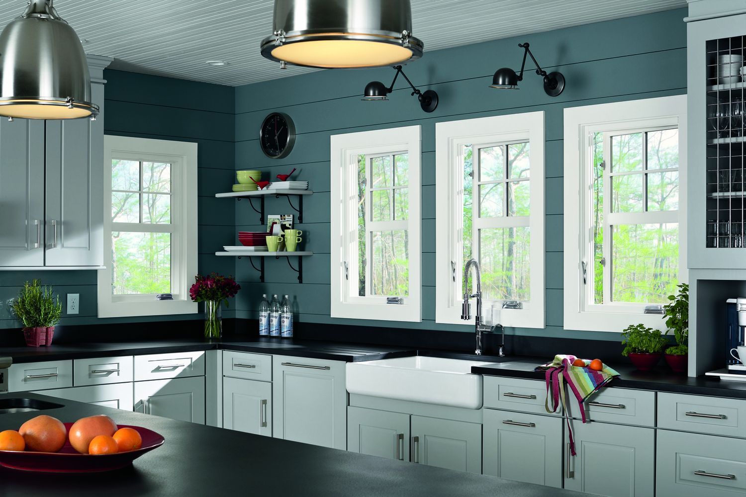 Image of a home with double hung windows. It is important to choose the right window types for your home.
