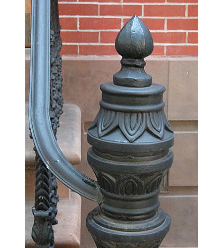 a newel post with rust prevention