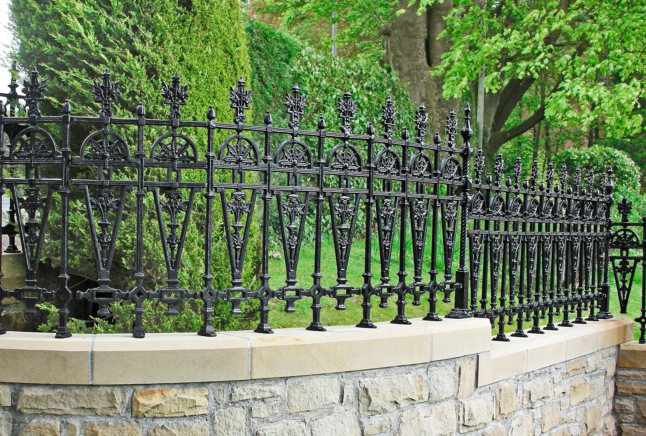 wrought iron fence designs