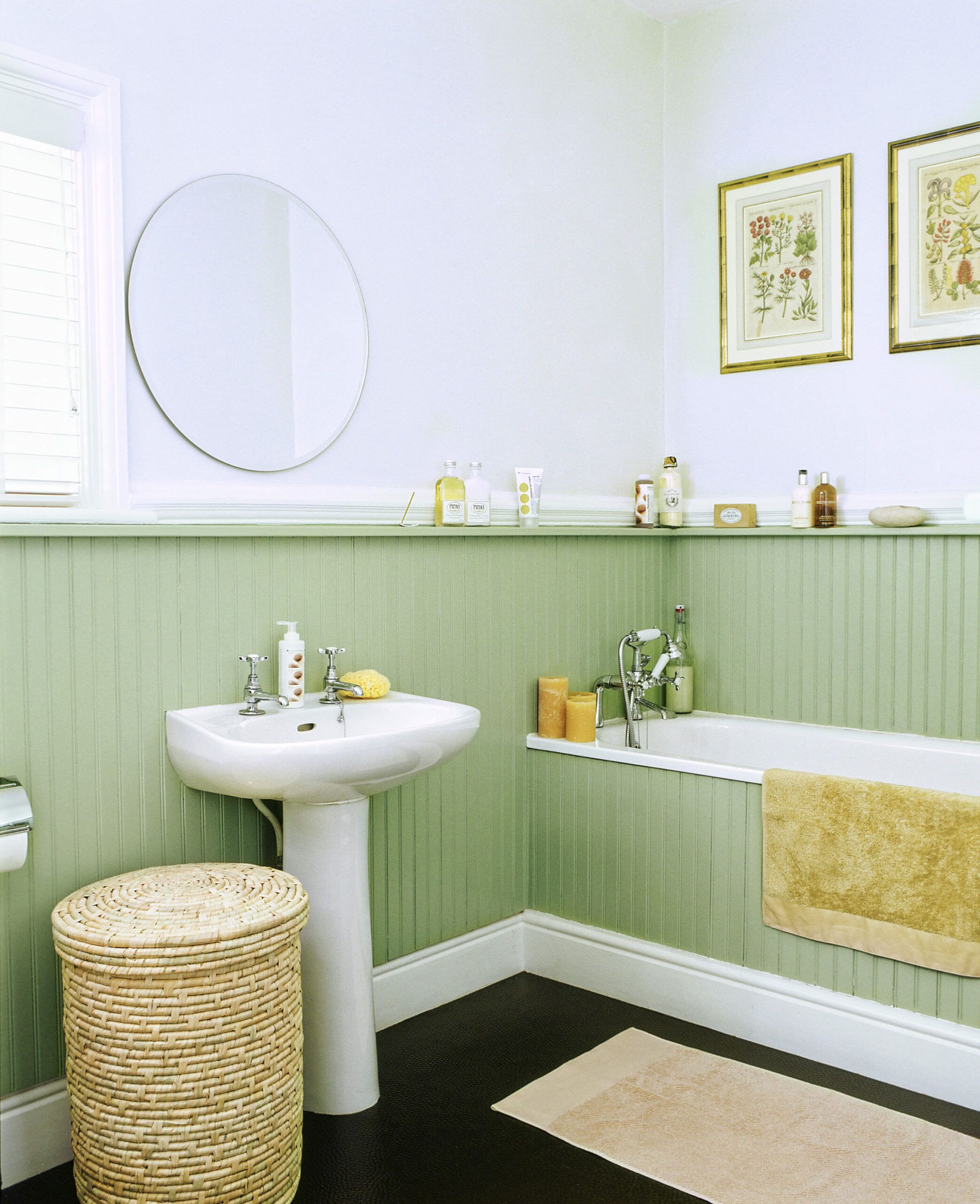 planked walls and wainscoting of the interior of a cottage-style interior of a home