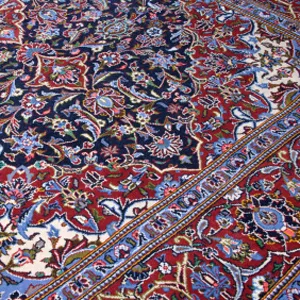 Purple and red oriental rug.