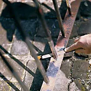 Painting iron fence