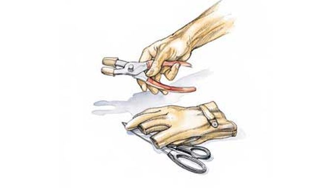 an illustration of using pliers