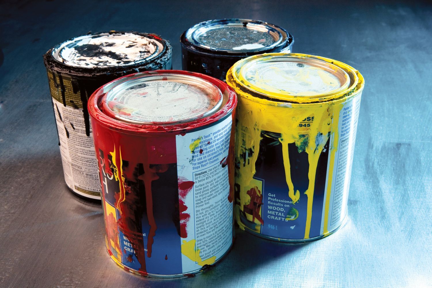 Leftover paint cans