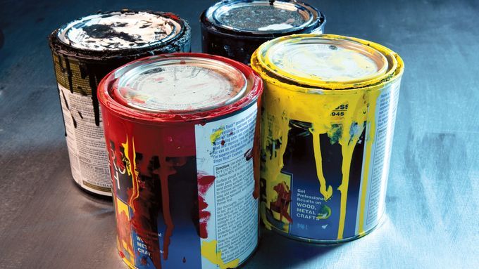 Leftover paint cans