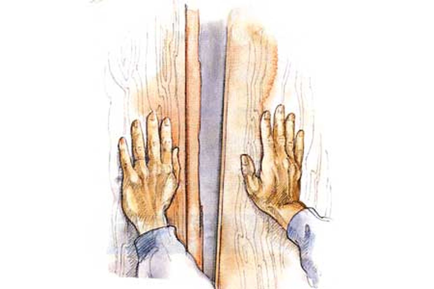 an illustration of covering paneling seams