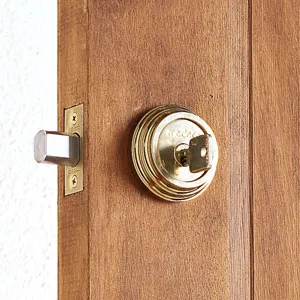 An image of a deadbolt lock.