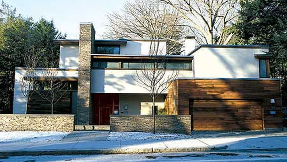 exterior of a home that uses reclaimed lumber