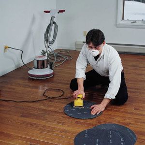 Screening hardwood floor