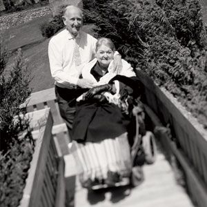 Wheelchair-bound because of a deck collapse, Betty Gerisch makes her way down a ramp built with some of the $130,000 she and her husband, Robert, won from a court settlement. "I'm not bitter," she says of her catastrophe. "But I sure wouldn't want this to happen to anyone else."