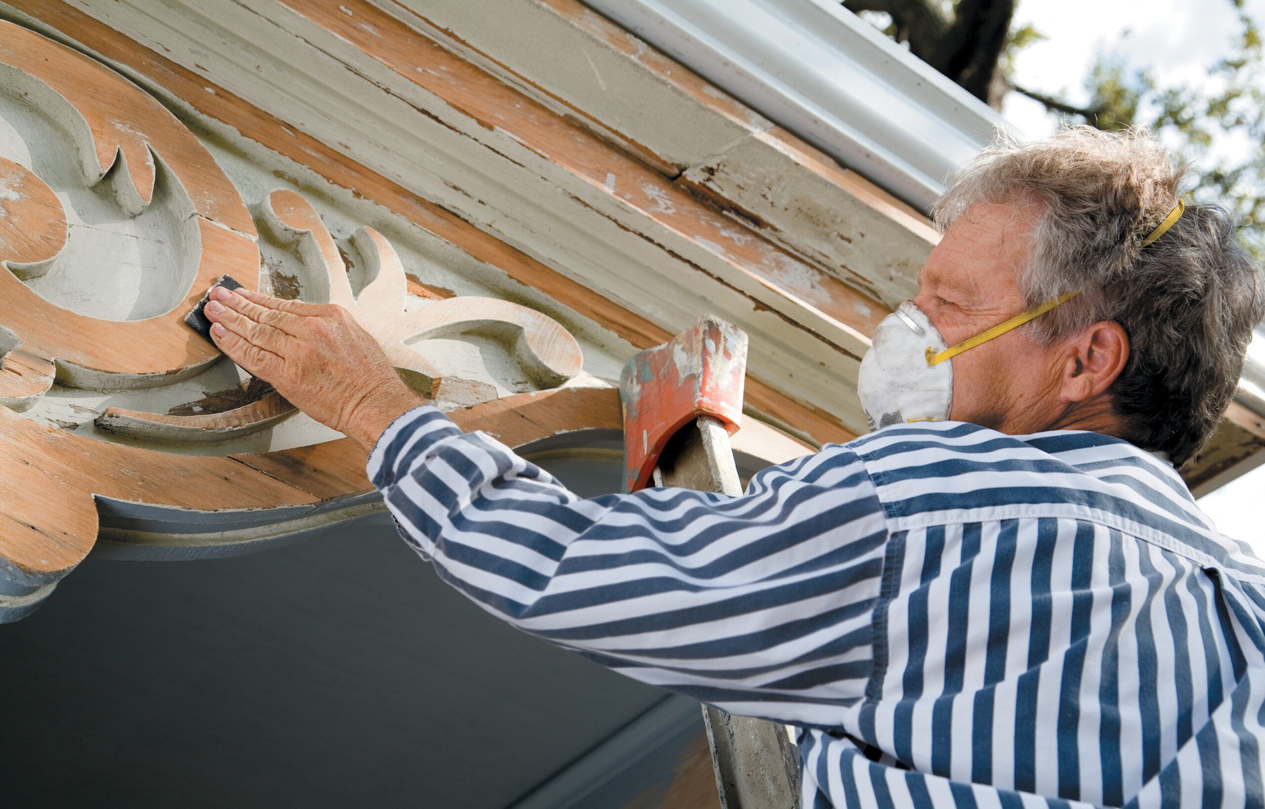 sanding by hand