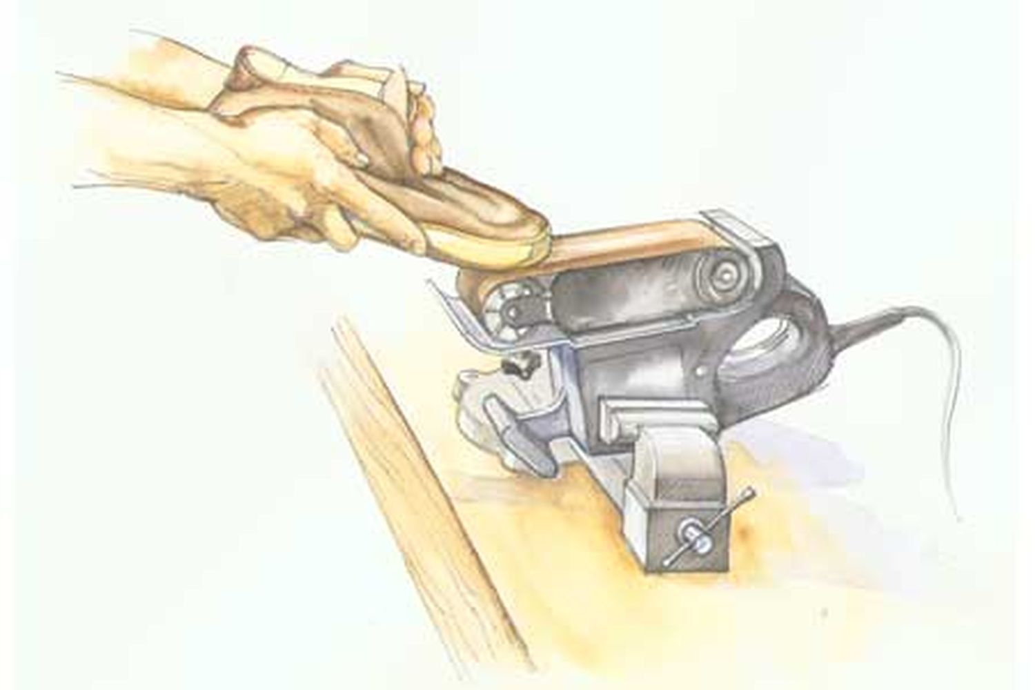 an illustration of a sanding belt