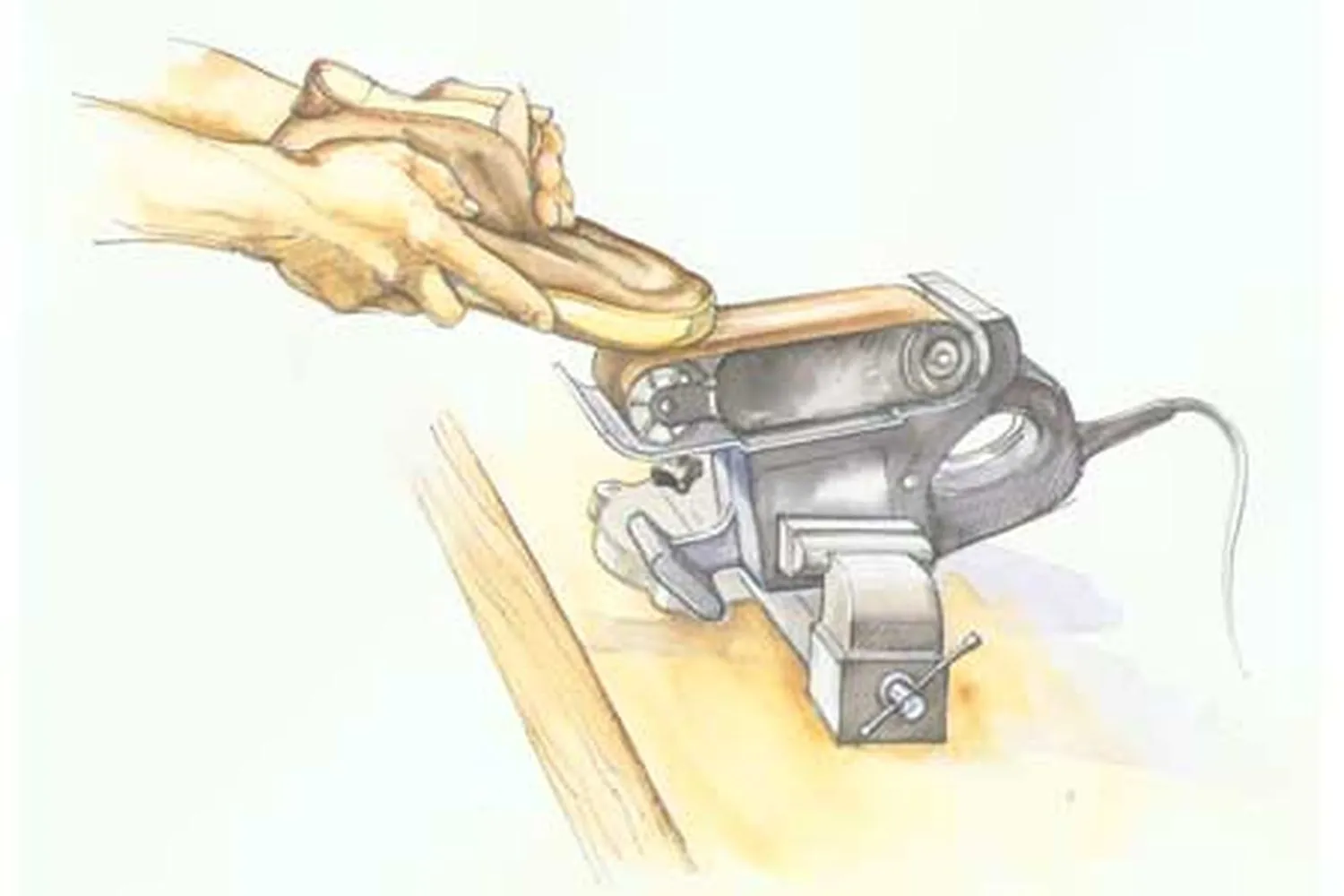 an illustration of a sanding belt